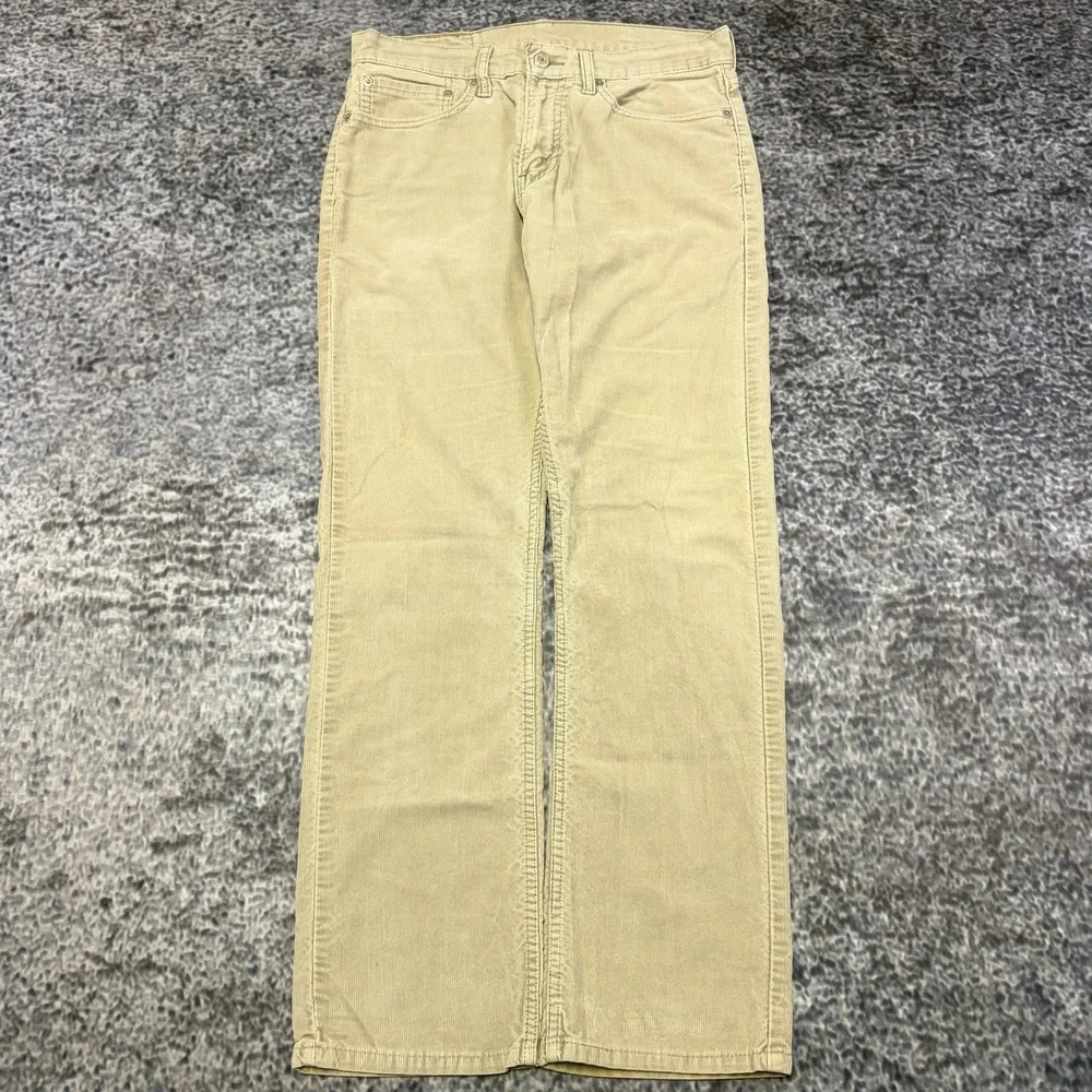 Levi's 514 Corduroy Pants Mens 31x31 Tan Straight Leg Casual